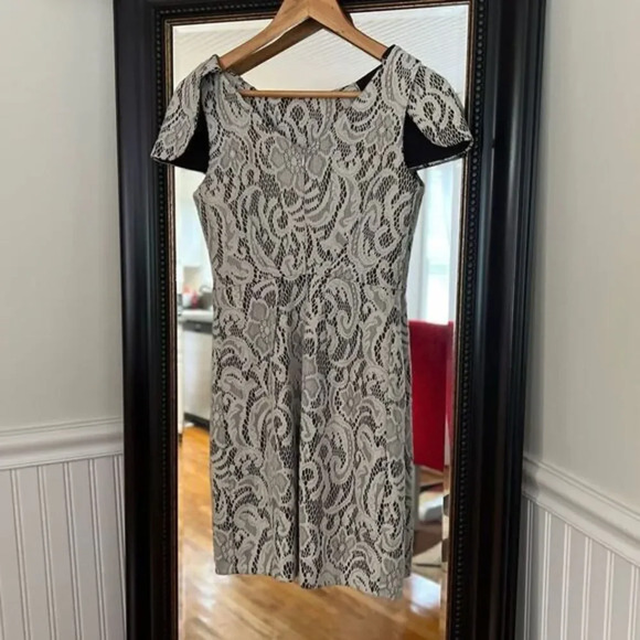 MM Couture Lace Sheath Dress Ivory Size XS - Picture 2 of 4